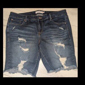 TORRID Distressed Denim Shorts "First At Fit" Womens Sz 20
